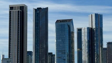 Canary Wharf London City View From Thames River