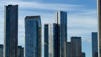 Canary Wharf London City View From Thames River