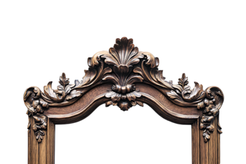 large wall mirror isolated on a transparent background