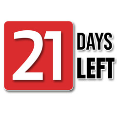 left days notice graphic resource, 21 days only, countdown, notice, left days note, remaining days, 21