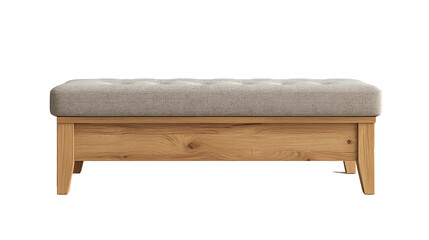 wooden storage box with seat sofa isolated on a transparent background