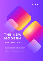 Abstract Poster Design with Vibrant Geometric Patterns. Ideal for creative projects, graphic design, and trendy backgrounds. The colorful gradient creates a dynamic and stylish visual appeal