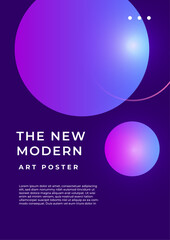 Vibrant Abstract Poster With Shapes and Gradient Colors