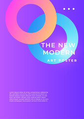 Vibrant Abstract Poster Design with Geometric Shapes
