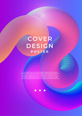 Vibrant Abstract Poster Design with Geometric Shapes