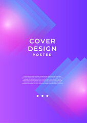 Obraz premium Modern Geometric Poster Design With Vibrant Gradient Colors