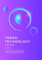 Colorful Abstract Gradient Background with Geometric Shapes