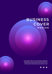 Abstract Geometric Poster Design With Vibrant Gradient Colors