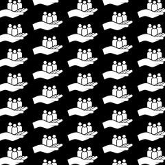 Inclusion seamless pattern isolated on black background