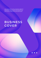 Abstract Geometric Poster Design With Vibrant Gradient Colors
