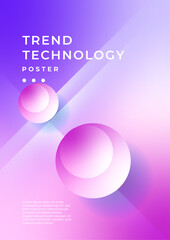 Vibrant Geometric Colorful Abstract Poster Design Template