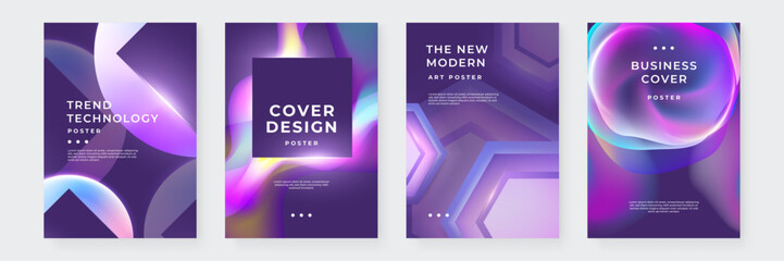 Set of Four Modern Abstract Gradient Poster Designs. A Collection of Four Modern Abstract Posters. Perfect for Contemporary Art, Minimalism Lovers, and Digital Creatives Seeking Inspiration