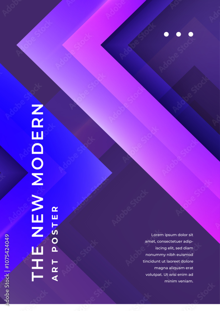 Poster vibrant abstract poster design with gradient colors. a modern abstract poster featuring dynamic crea