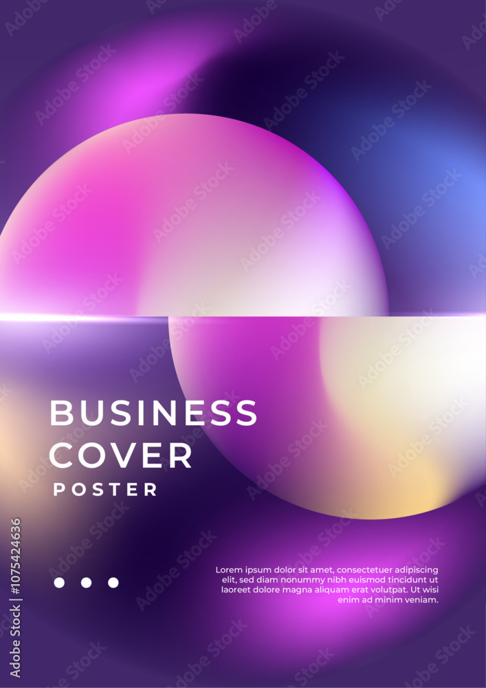 Poster vibrant abstract poster design with gradient colors. a modern abstract poster featuring dynamic crea