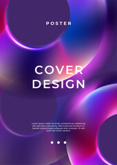 Obraz premium Abstract Geometric Poster Design With Vibrant Gradient Colors