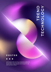 Abstract Geometric Poster Design With Vibrant Gradient Colors