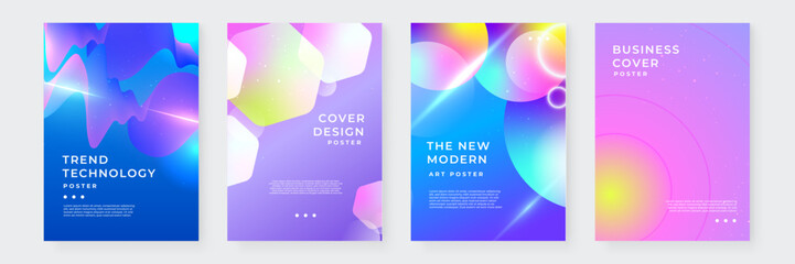 Set of Four Abstract Minimalist Purple Poster Designs. Ideal for Modern Design Projects, Event Invitations, and Creative Presentations.