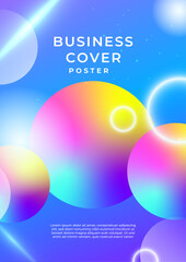 Elegant Abstract Poster With Vibrant Gradient Color Background. Perfect for modern decor, digital art projects, and creative backgrounds. Adds elegance and style to any visual presentation