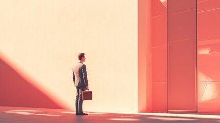 Businessman in a Modern Office Space