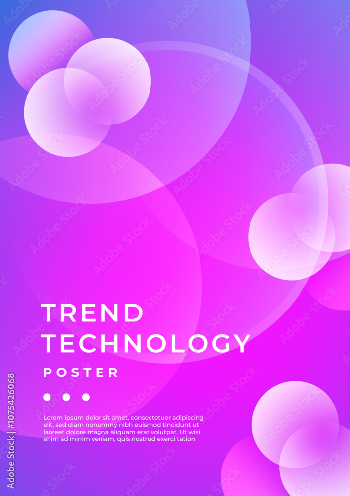 Poster vibrant abstract poster design with gradient colors. a modern abstract poster featuring dynamic crea