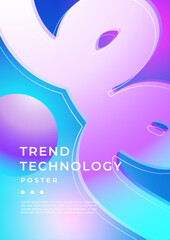 Vibrant Abstract Background With Geometric Shapes and Gradients. Ideal for modern presentations, digital art, and creative projects, evoking a sense of movement and innovation