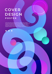 Elegant Abstract Poster With Vibrant Gradient Color Background. Perfect for modern decor, digital art projects, and creative backgrounds. Adds elegance and style to any visual presentation