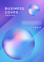 Vibrant Geometric Colorful Abstract Poster Design Template