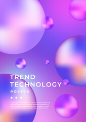 Vibrant Geometric Colorful Abstract Poster Design Template