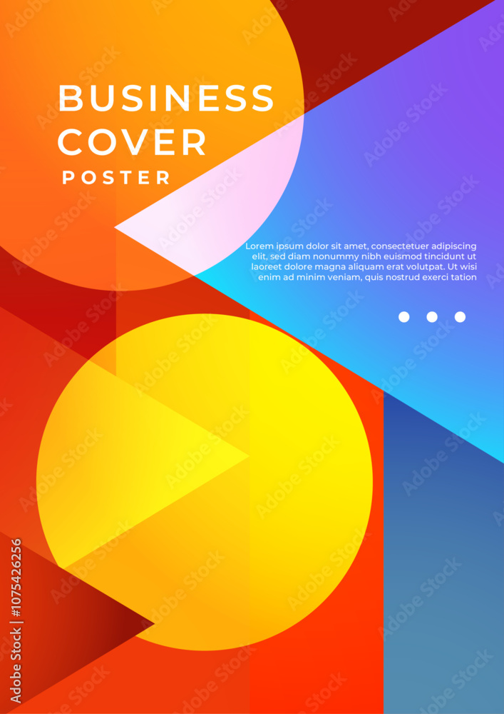 Poster vibrant abstract poster design with gradient colors. a modern abstract poster featuring dynamic crea