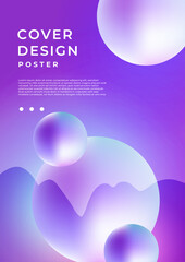 Abstract Geometric Poster Design With Vibrant Gradient Colors