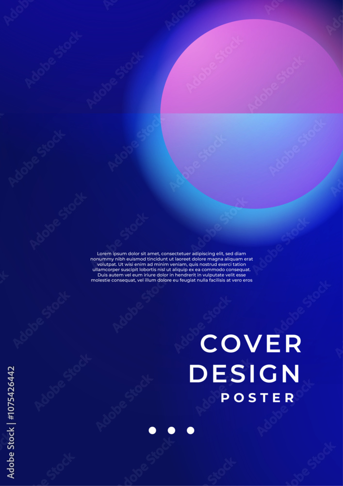 Poster vibrant abstract poster design with gradient colors. a modern abstract poster featuring dynamic crea