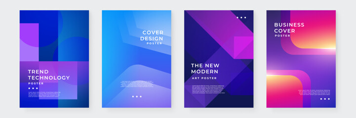 Vibrant Abstract Poster Collection With Modern Geometric Designs