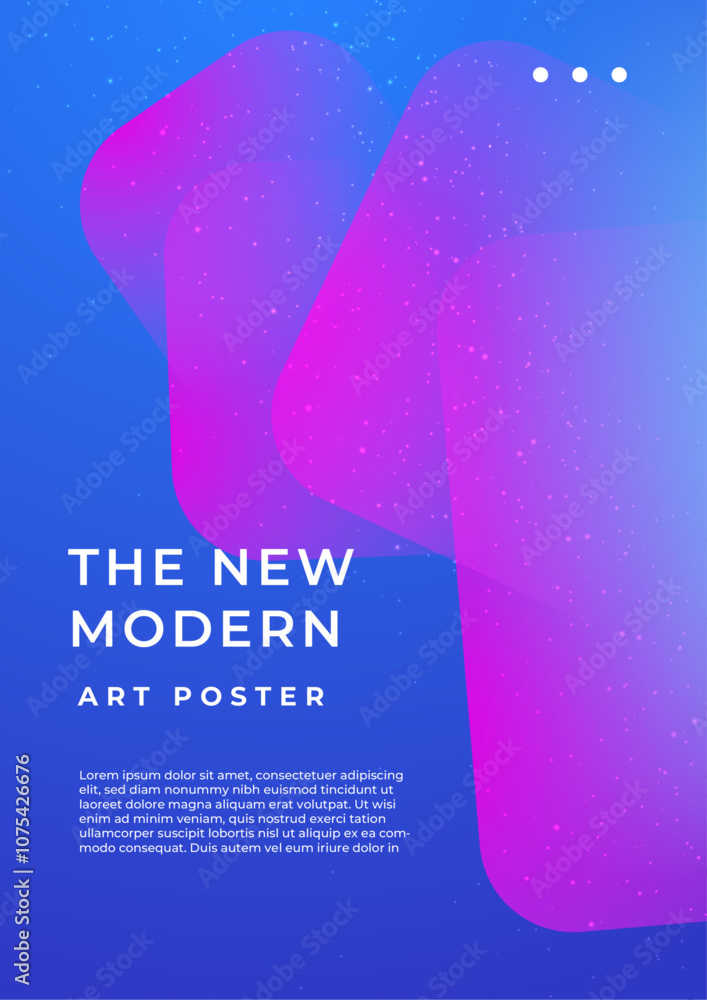Poster vibrant abstract poster design with gradient colors. a modern abstract poster featuring dynamic crea