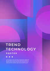 Vibrant Geometric Colorful Abstract Poster Design Template