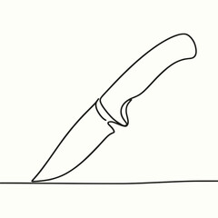 Obraz premium Knife in minimalist continuous line drawing