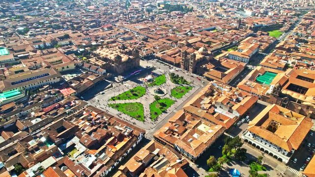 Cusco Aereal View Plaza de Armas 
