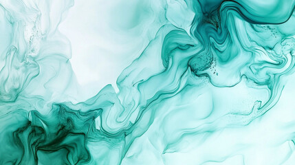 Abstract watercolor paint background by teal color blue and green with liquid fluid texture for...