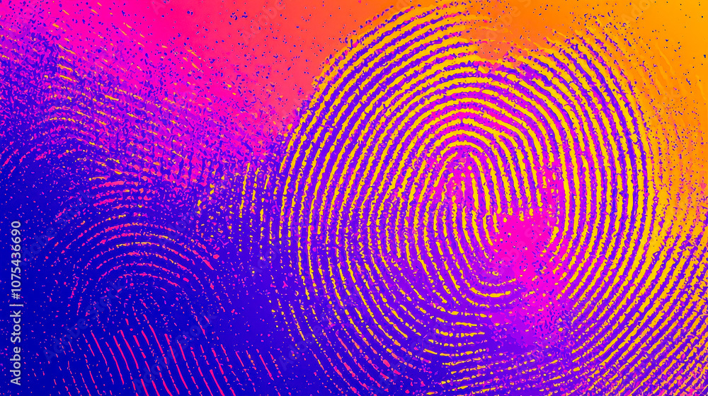 Poster Swirls of pink, purple, and orange create a striking abstract design with intricate fingerprint patterns, showcasing a blend of color and texture