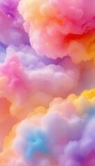 Fototapeta premium Pastel clouds in soft, dreamy colors filling the scene