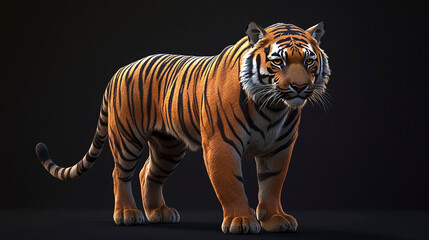 Obraz premium Standing Tiger , 3D style