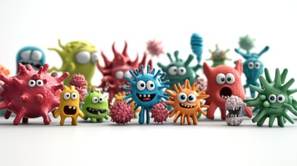 Colorful Cartoon Germs