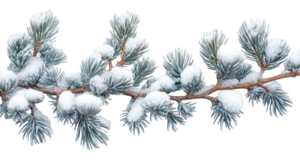 Snow-Covered Pine Branch: Winter Wonderland Photography
