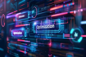 Obraz premium Modern dark-themed data dashboard with colorful analytics and charts