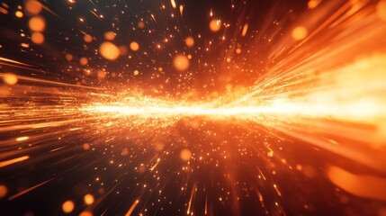 Abstract Light Trails and Sparkles