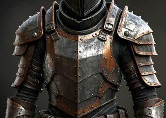 Weathered Post-Apocalyptic Metal Armor