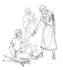Apostle Peter heals a lame man