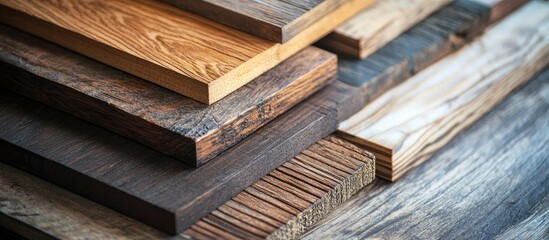 Fototapeta premium Close up of textured wood panels showcasing natural grain patterns ideal for rustic design projects