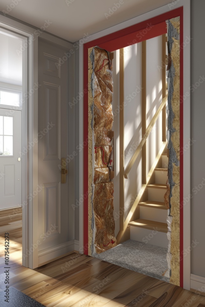 Poster front door insulation layers for enhanced energy efficiency in building design