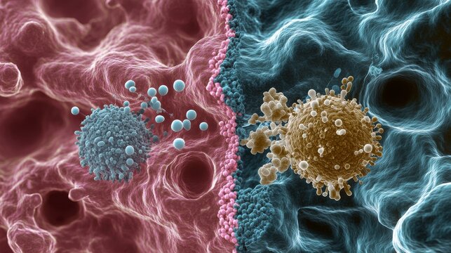 Two Viruses Entering Different Cells Through Cell Membranes