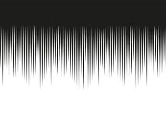 An upper border of vertical black lines or rays.